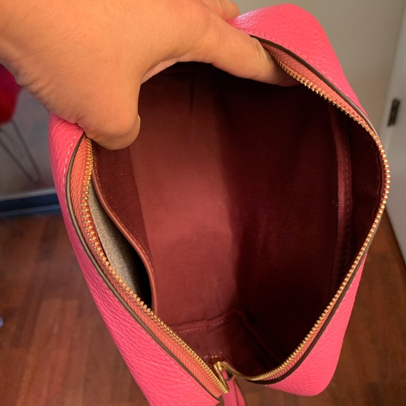 Coach Dempsey Boxy Cosmetic Case 20 With Trompe L'oeil Print - Pink/Petunia - Picture 9 of 10